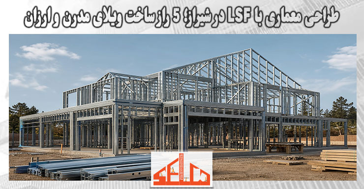 طراحی معماری با LSF در شیراز؛ 5 راز ساخت ویلای مدرن و ارزان 1 طراحی معماری با LSF در شیراز